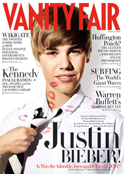 Reaction to Justin Bieber on Vanity Fair magazine