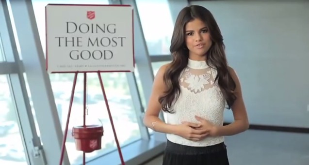 Selena's commerical for the Salvation Army