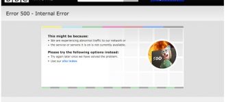 BBC website down, iPlayer is also offline